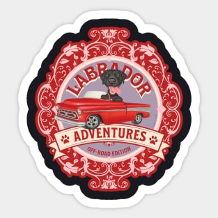 Labrador Retriever Adventures-Off Road Sticker